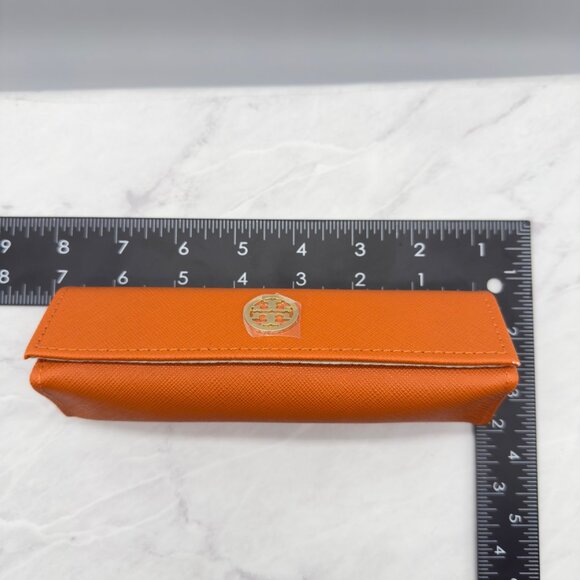 Tori Burch Orange Semi Hard Small Magnetic Flip Top Sunglasses Case - Picture 6 of 6